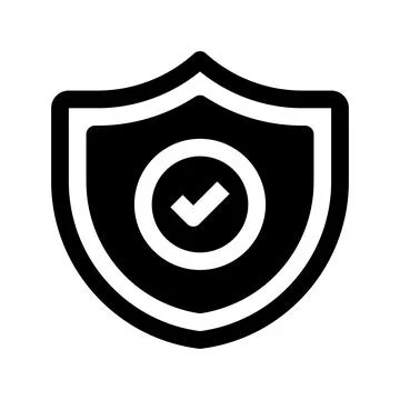 Security Shield Line Icon, Outline Symbol for Protection Control, Data Safe.. Stock Illustration
