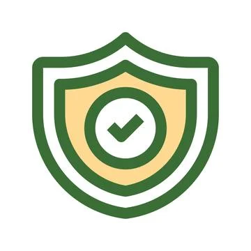Security Shield Line Icon, Outline Symbol for Protection Control, Data Safe.. Stock Illustration
