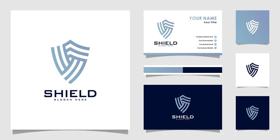 Security Shield Logo vector premium Stock Illustration