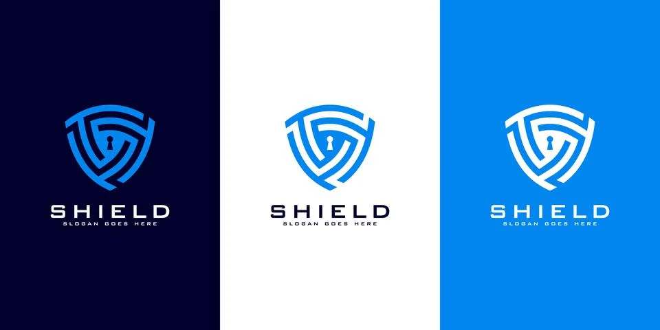 Security Shield Logo vector premium Stock Illustration