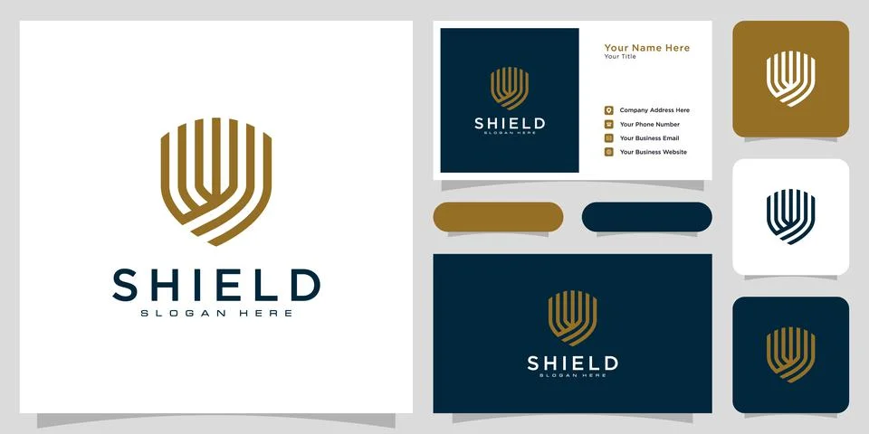 Security Shield Logo vector premium Stock Illustration
