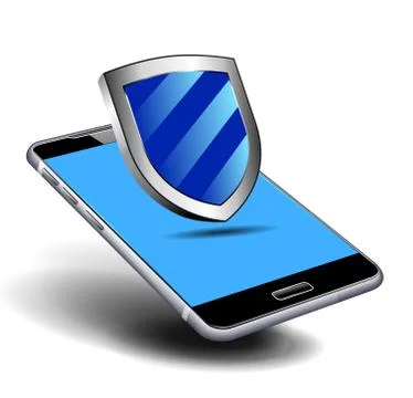 Security Shield Phone Cell Smart Mobile Stock Illustration