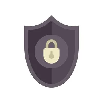 Security shield protecting with padlock icon Stock Illustration