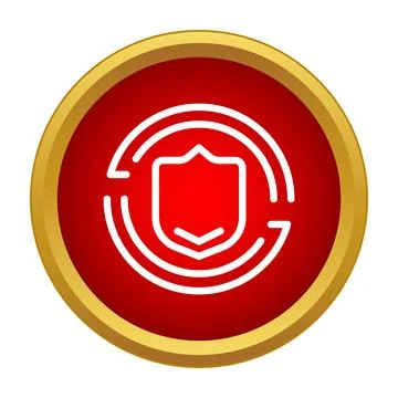 Security shield protecting system data concept icon Stock Illustration