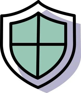 Security shield protection cyber defense icon Stock Illustration