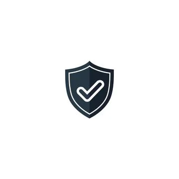 Security shield protection icon with checkmark Stock Illustration