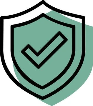 Security shield protection verification check icon Ilustración de archivo