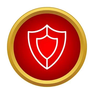 Security shield symbol button preventing data breaches Illustrazione stock