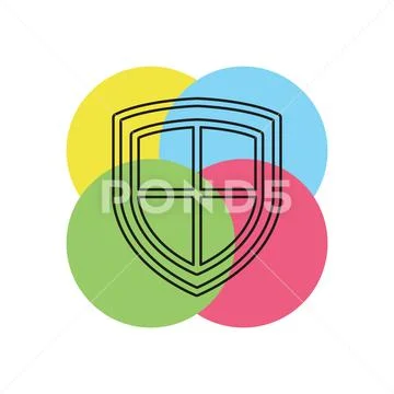 Security shield vector icon イラスト素材