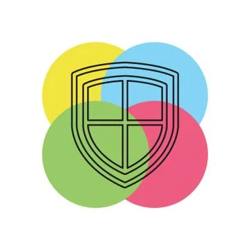 Security shield vector icon Illustrazione stock