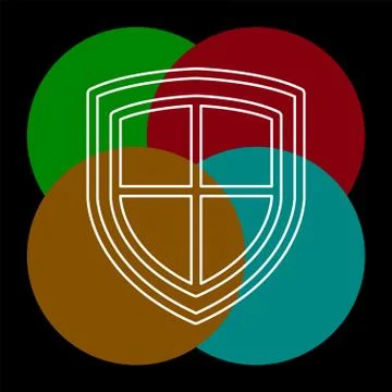 Security shield vector icon Stock Illustration