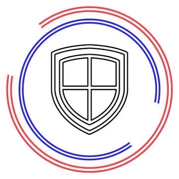 Security shield vector icon Stock Illustration