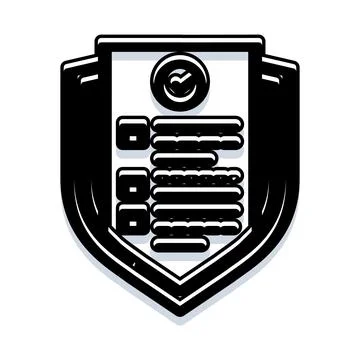 Security shield with verified checklist document Stock Illustration