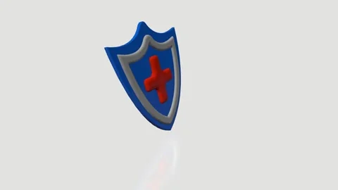 Security shield as virus protection concept. Coronavirus Sars-Cov-2 safety Stock Footage 243849790