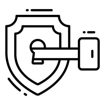Security shielded, Protection and security vector icons set cyber computer .. Stock Illustration