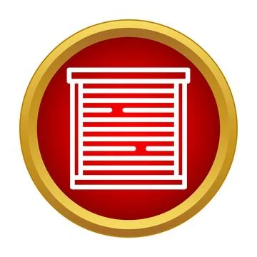 Security shutter icon symbolizing protection and closing Stock Illustration