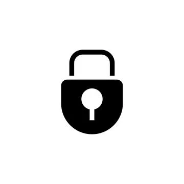 Security silhouette icon. A padlock lock. Ilustración de archivo