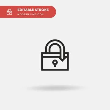 Security Simple vector icon. Illustration symbol design template for web mobi 스톡 일러스트
