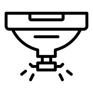 Security smoke detector icon outline vector. Fire sensor Illustrazione stock