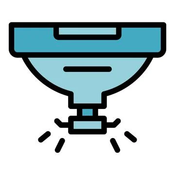 Security smoke detector icon vector flat Stockillustratie