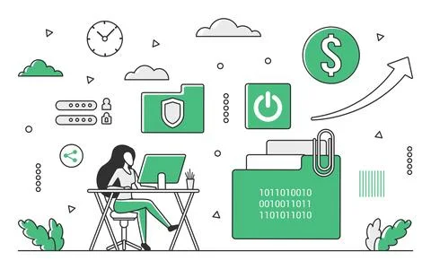 Security software application 스톡 일러스트