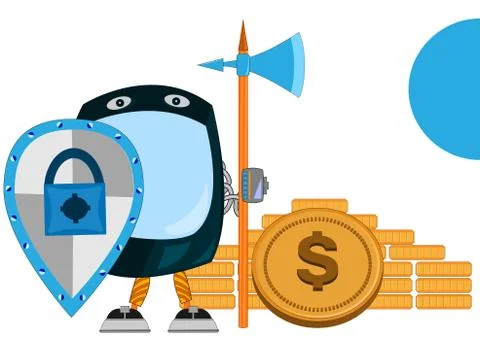 Security software protect data in computer and mobile system applications Stock Illustration