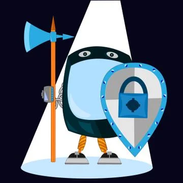 Security software protect data in computer and mobile system applications Stock Illustration