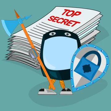 Security software protect data in computer and mobile system applications Stock Illustration