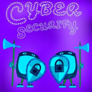 Security software protect data in computer and mobile system applications Stock Illustration