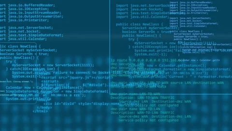 Security software screen on a network firewall Stock-Footage 205220836