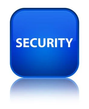 Security special blue square button Illustrazione stock
