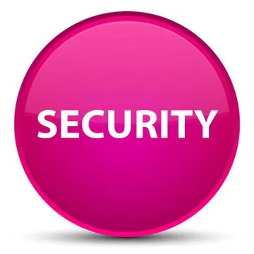Security special pink round button Stock Illustration