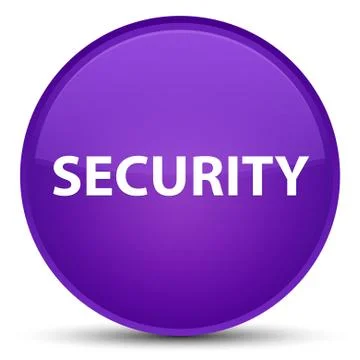 Security special purple round button Stock Illustration