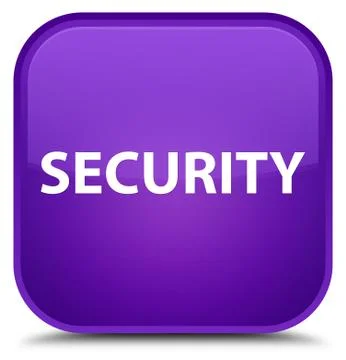 Security special purple square button Illustrazione stock