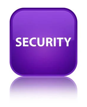 Security special purple square button Illustrazione stock