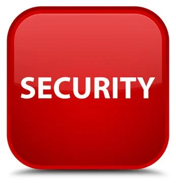 Security special red square button Stock Illustration