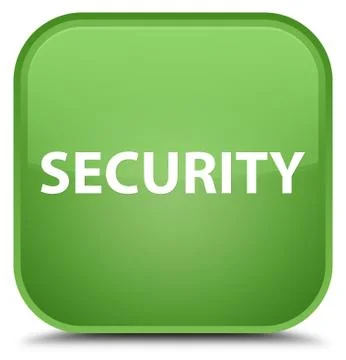 Security special soft green square button Stock Illustration