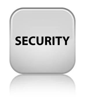 Security special white square button Stock Illustration