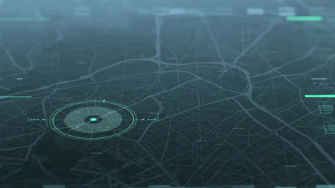 Security spy program interface. Dynamic modern HUD. GPS location 스톡 동영상 161544636