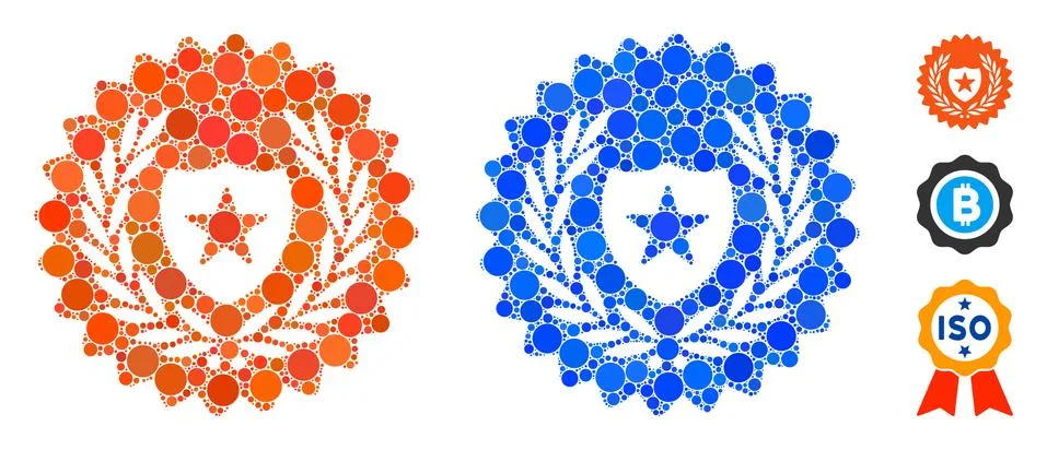 Security Stamp Composition Icon of Circle Dots Stock Illustration