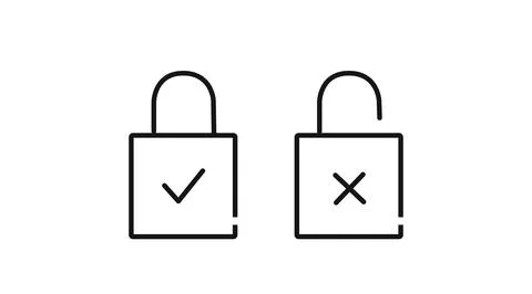 Security status icon set 库存插图
