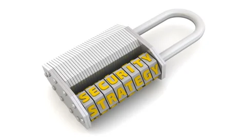 Security strategy. Code on a combination padlock Stock Footage 132920342