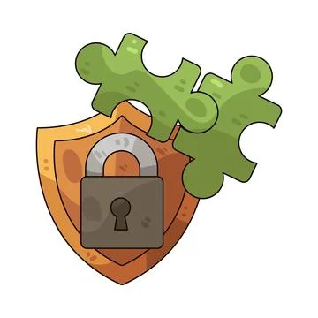 Security strategy illustration Ilustración de archivo