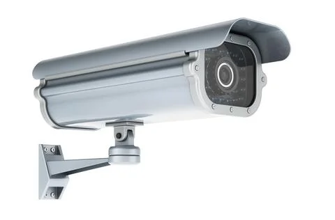 Security surveillance camera, 3D rendering Stock Illustration