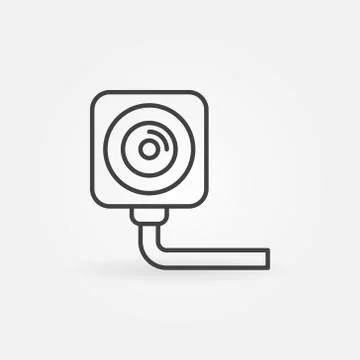 Security surveillance camera icon. Vector CCTV sign Stock Illustration