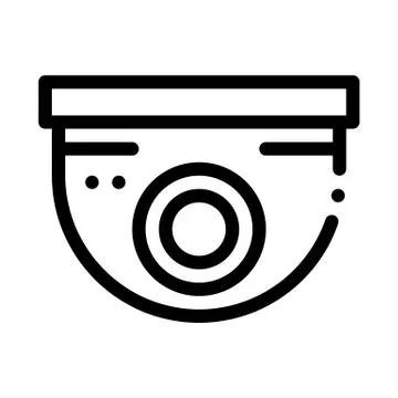 Security Surveillance Camera Icon Vector Outline Illustration Stock Illustration