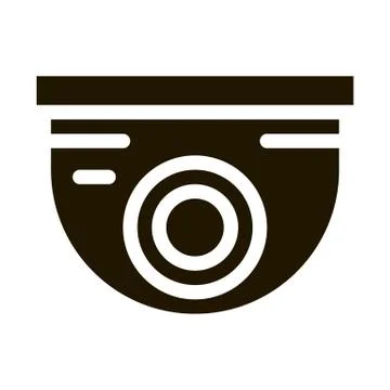 Security Surveillance Camera Icon Vector Glyph Illustration Stock Illustration