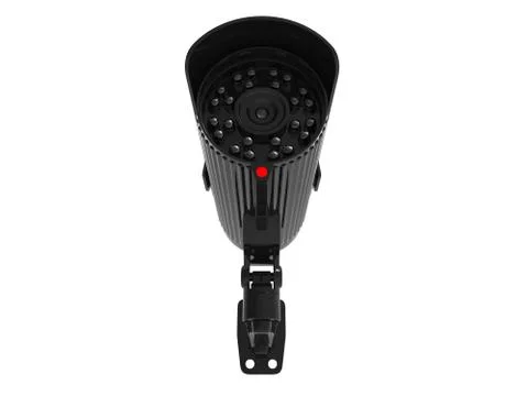 Security surveillance camera - low angle shot Stock Illustration
