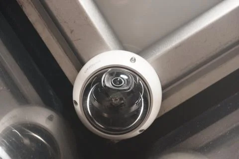 Security Surveillance Camera Mounted on Ceiling Jakarta Stock Photos