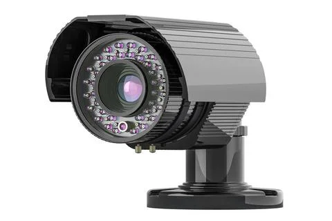 Security surveillance camera with stand, 3D rendering Security surveillanc... Stock Photos